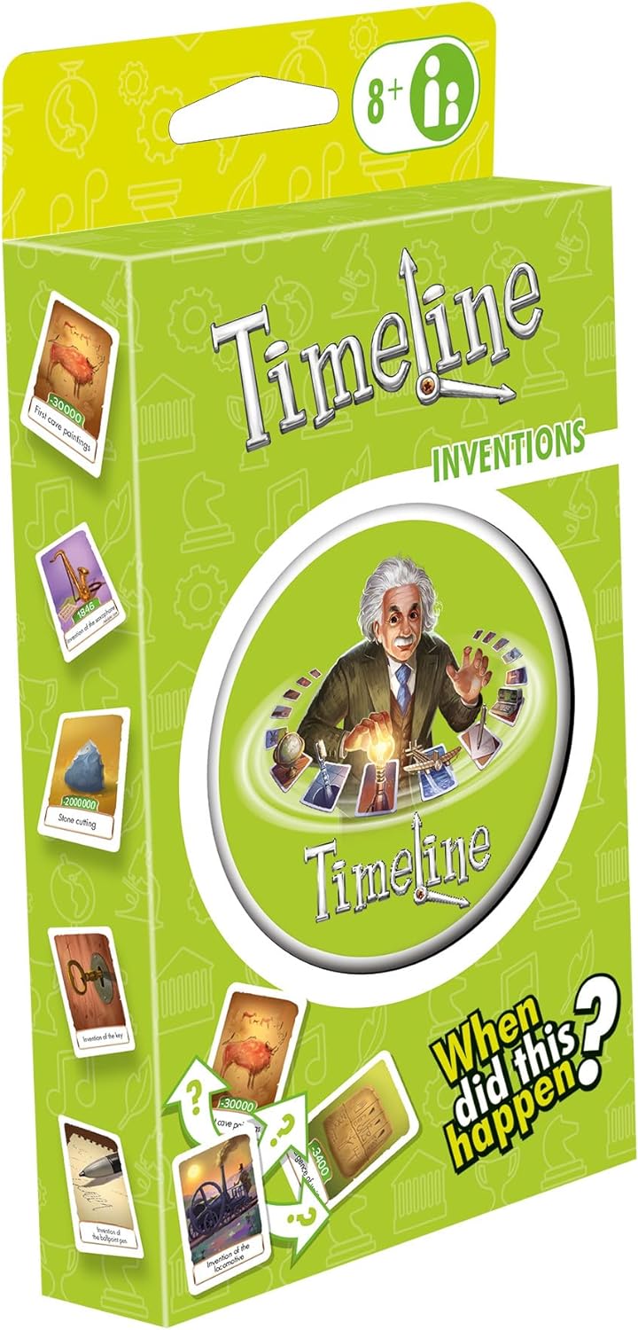 Asmodee | Timeline Inventions Eco Blister | Card Game | 2 to 8 Players | Ages 8+ | 15 Minutes Playing Time